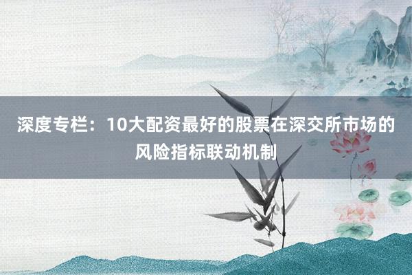 深度专栏：10大配资最好的股票在深交所市场的风险指标联动机制