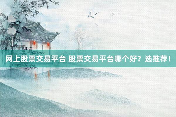 网上股票交易平台 股票交易平台哪个好？选推荐！