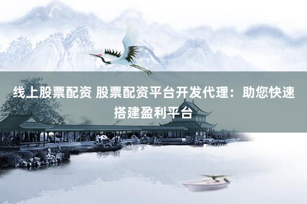 线上股票配资 股票配资平台开发代理：助您快速搭建盈利平台