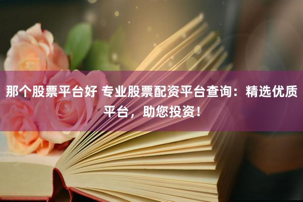 那个股票平台好 专业股票配资平台查询：精选优质平台，助您投资！
