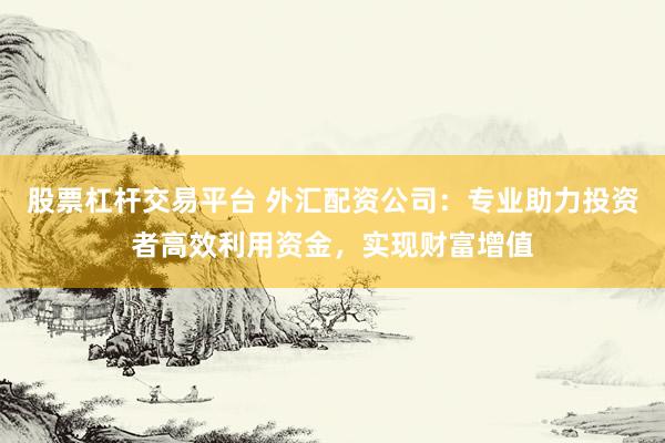 股票杠杆交易平台 外汇配资公司:专业助力投资者高效利用资金,实现财富增值